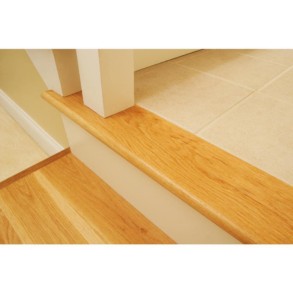 Hardwood Trim Stair Nose Color Aurora .75 in Thick x .75 in Wide x 78 in Length Multi-Purpose - Hercitys