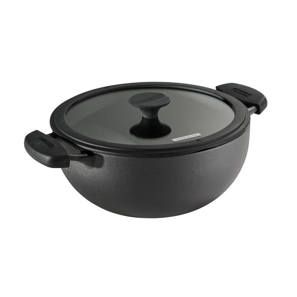 Utsava 4.9 qt. Pre-Seasoned Cast Iron Kadai with Lid – Kitchen Kadai, Compatible with Gas/Electric/Induction - Hercitys