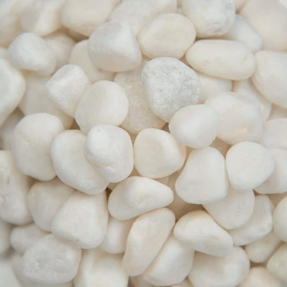 Himalaya White 0.5 cu. ft. per Bag (0.25 in. to 0.75 in.) Bagged Landscape Pebbles (1 Bag/0.5 cu. ft.) - Hercitys