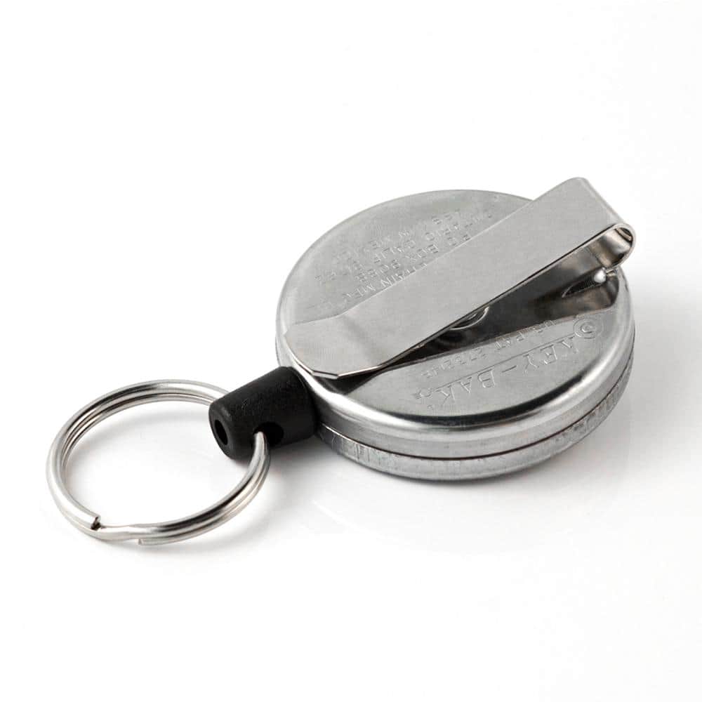 Original SD Retractable Keychain with 36 in. Retractable Cord, Chrome Front, Steel Belt Clip, 13 oz. Retraction - Hercitys