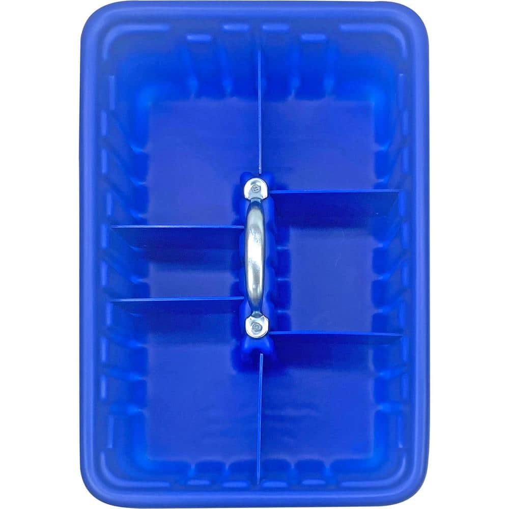 Professional Grade 19 in. Blue PolyethyleneTote Tray with 6-Dividers - Hercitys