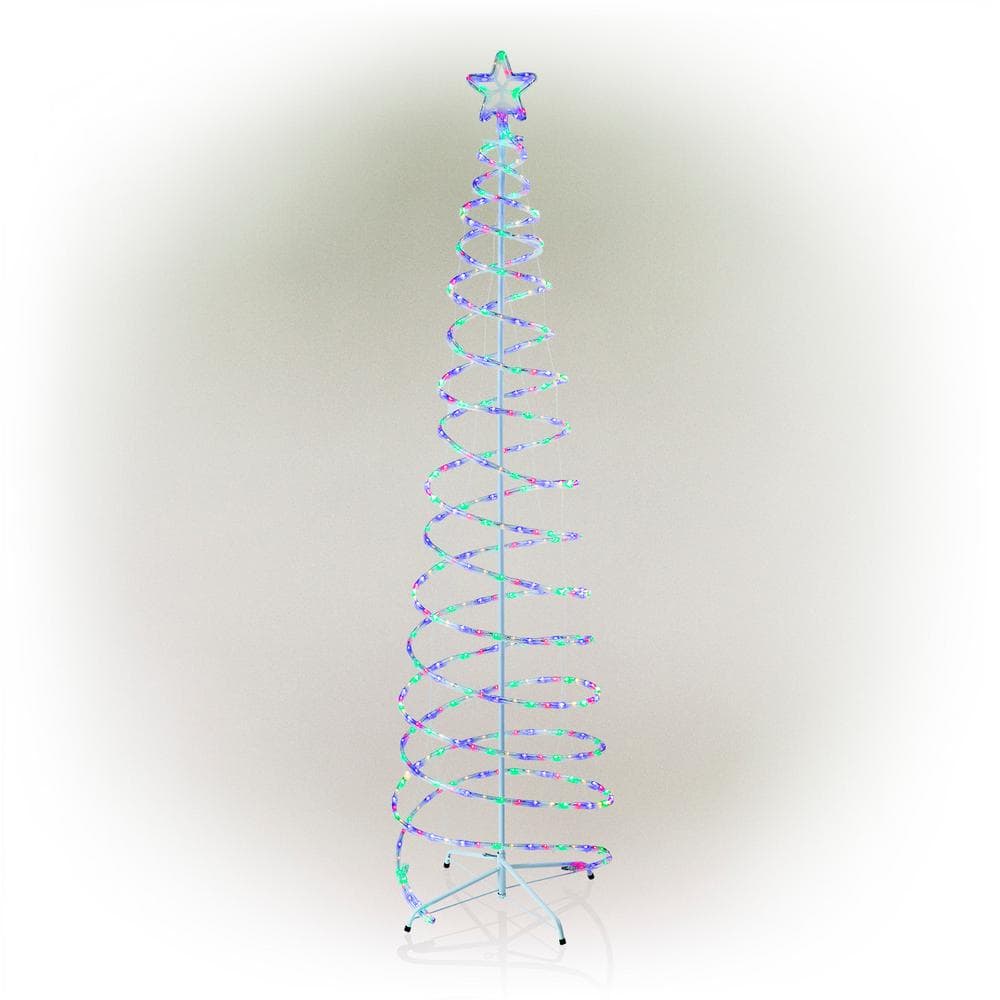 Multi-Function Artificial Spiral Christmas Tree with Multi-Color LED Lights - Hercitys