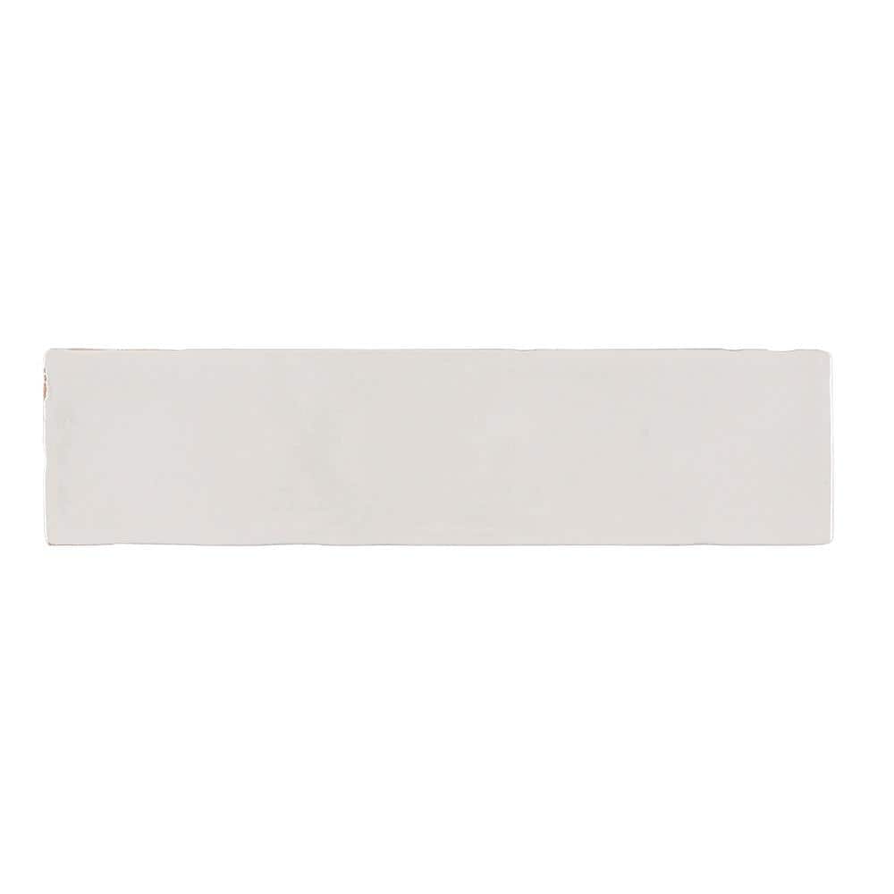 Cotton Blossom White 2.5 in. x 9.75 in. Glossy Textured Ceramic Wall Tile (0.168 sq. ft. /Each) - Hercitys
