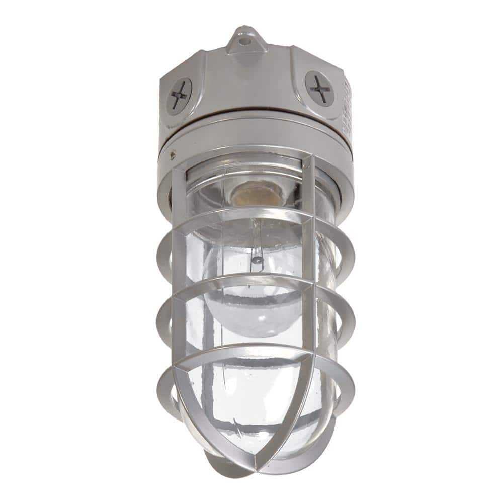 VT 100-Watt Equivalent Integrated LED Gray Weather Resistant Canopy Light, 2700K - Hercitys
