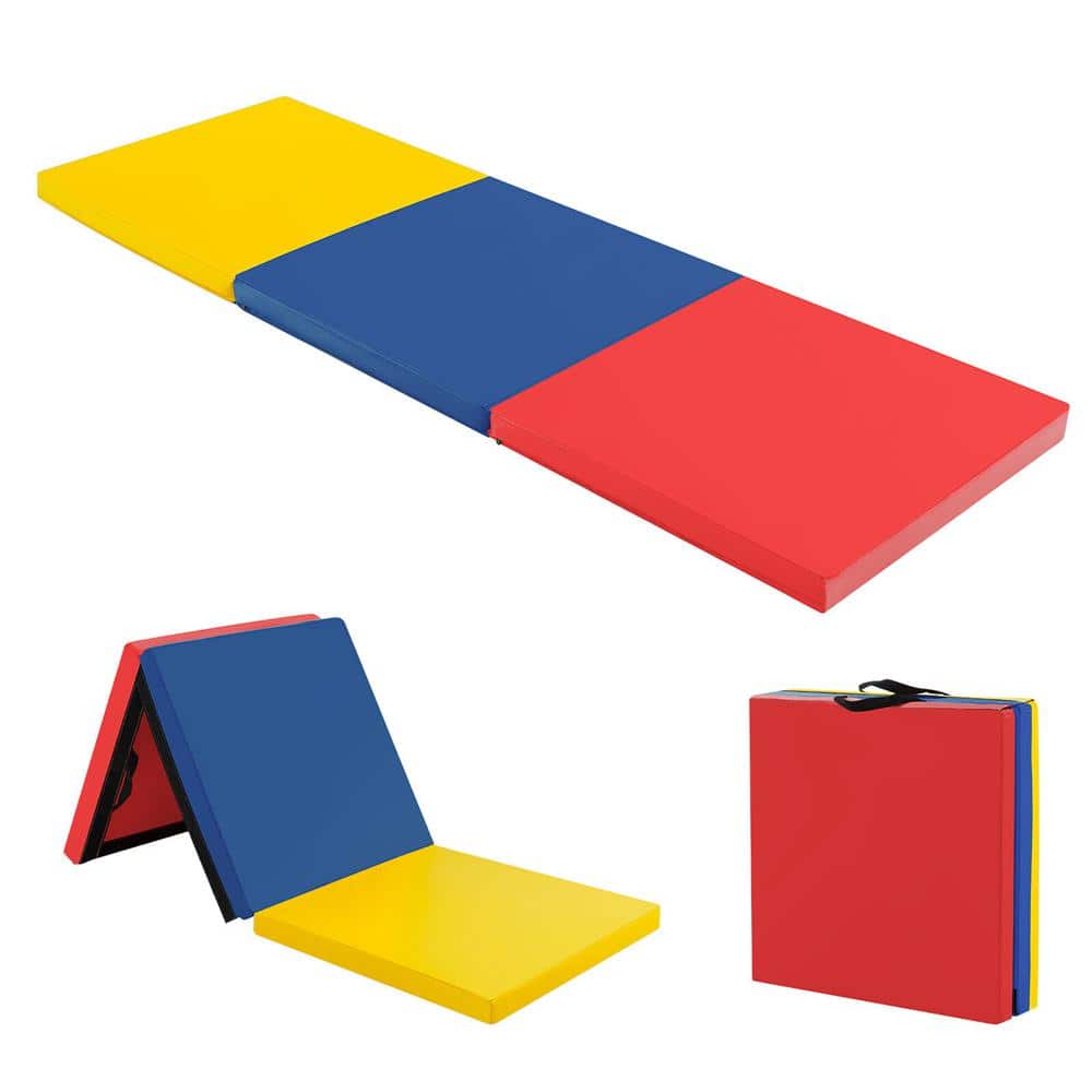 Multi-Color 24 in. W x 72 in. L x 2 in. T Foam Gym Flooring Mat (12 sq. ft.) - Hercitys