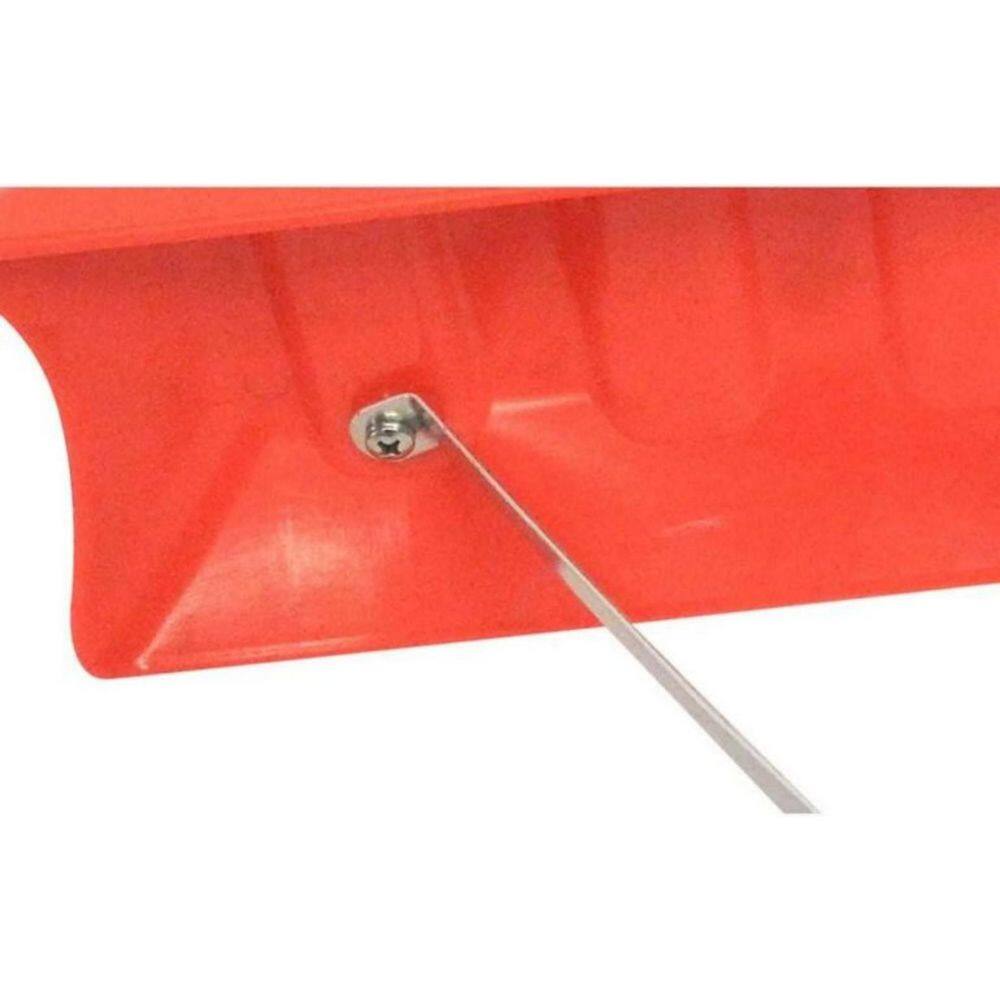 62 in. Aluminum Extended Handle, with 6 x 23 in. Poly-Blade Tablets Snow Rake-Red - Hercitys