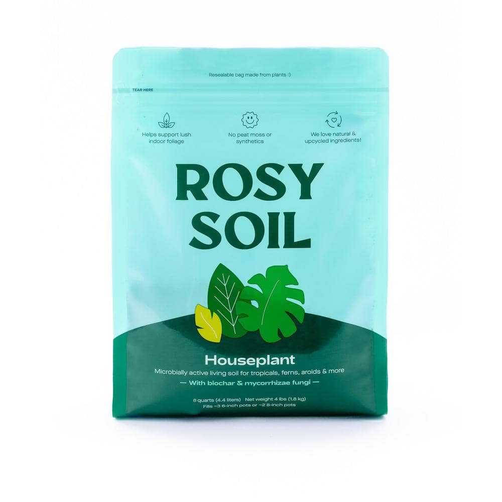 8 qt. Houseplant Potting Mix: Microbially Active Living Soil for Tropicals, Ferns, Aroids and More - Hercitys