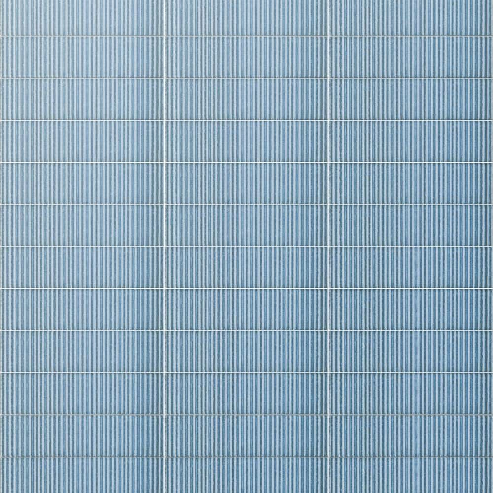 Soldeu Aqua Blue 2.95 in. x 11.81 in. Polished Ceramic Wall Tile (6.03 sq. ft./Case) - Hercitys