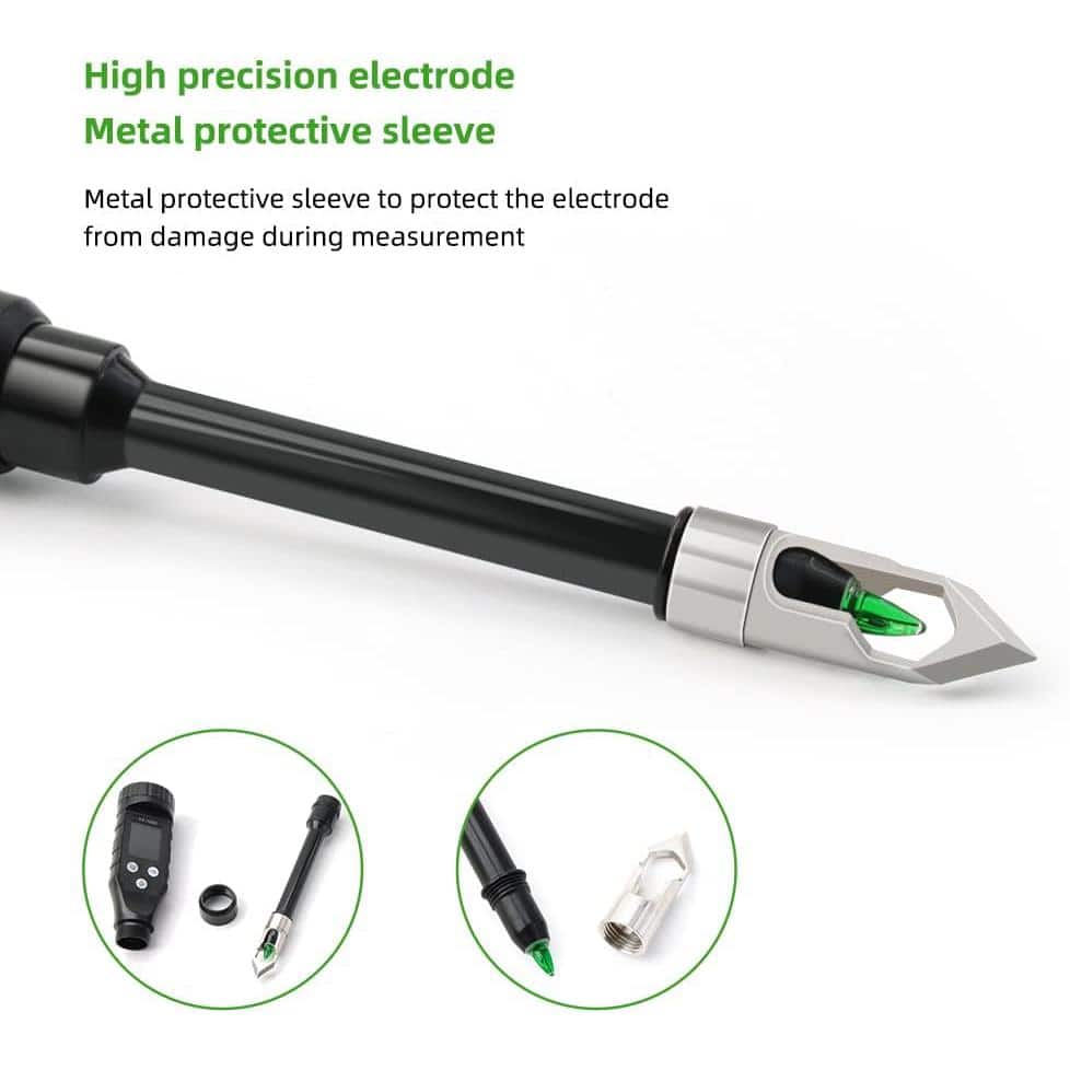 Black Smart Bluetooth Soil PH TEMP Meter with APP Control Garden Potted Plants Acidity Data Monitor for Greening Farms - Hercitys