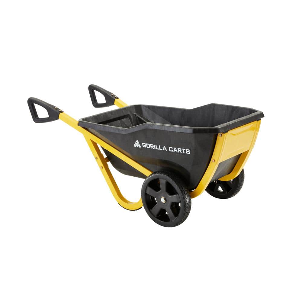 7 cu. ft. Evolution Poly Garden Cart, Impact Resistant Poly Tub, 12 in. No-Flat Tires, Stable and Easy to Use Design - Hercitys