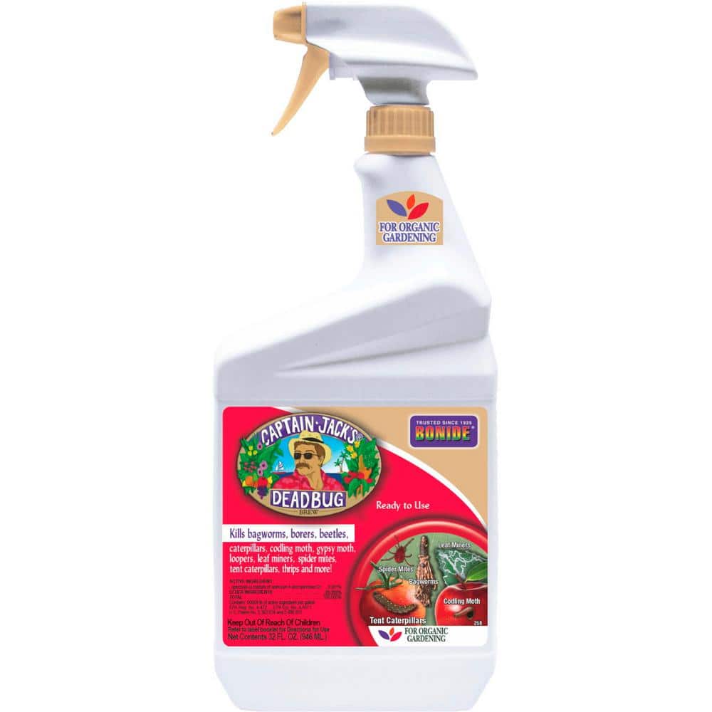 Captain Jack’s Deadbug Brew Ready-to-Use Spray, 32 oz. Outdoor Insecticide and Mite Killer for Organic Gardening - Hercitys