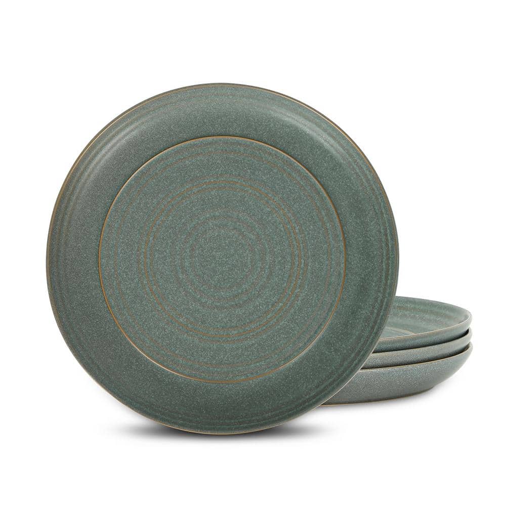 Elio 4-Piece Green Stoneware Full Set (Service for 4) - Hercitys