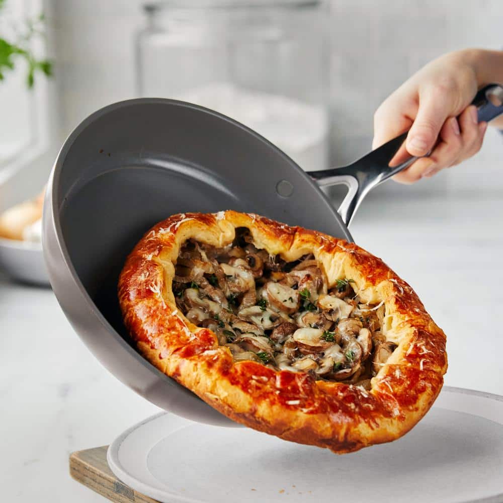 GP5 2-Piece Aluminum Hard-Anodized Healthy Ceramic Nonstick 9.5 in. and 11 in. Frying Pan Set in Cocoa - Hercitys