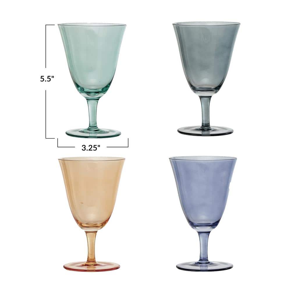 8 oz. Stemmed Wine Glass Set (Set of 4) - Hercitys