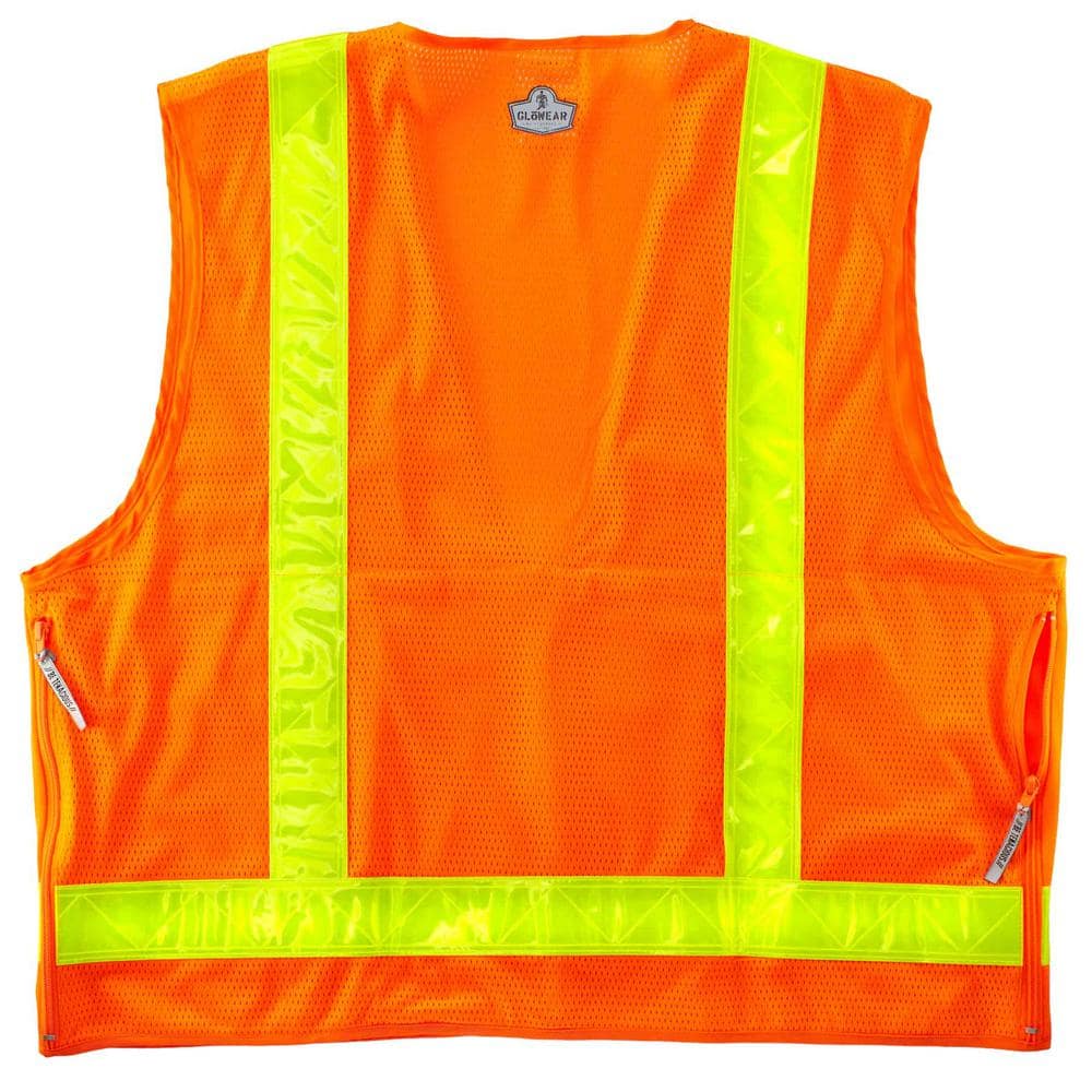 GLoWEAR Small/Medium Orange Hi-Vis Type R Class 2 Hi-Gloss Surveyors Vest - Hercitys