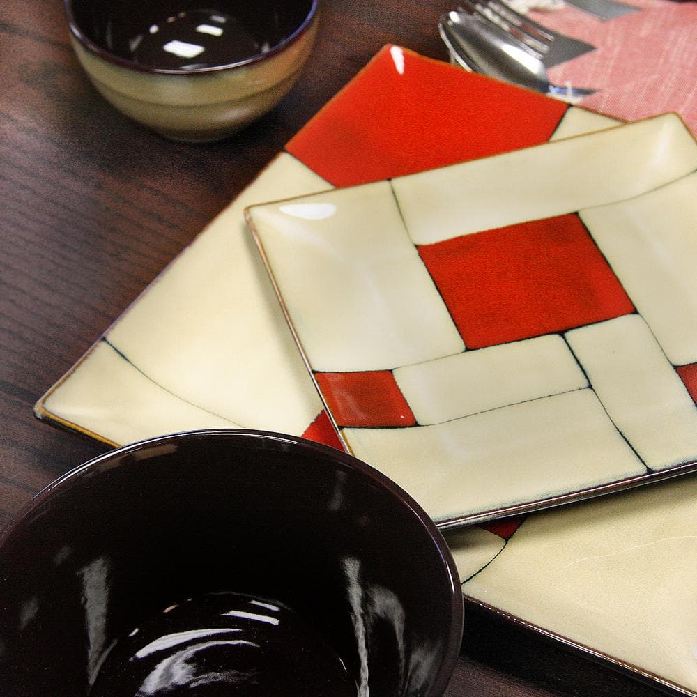 Azeal 16-Piece Casual Beige Stoneware Dinnerware Set (Service for 4) - Hercitys