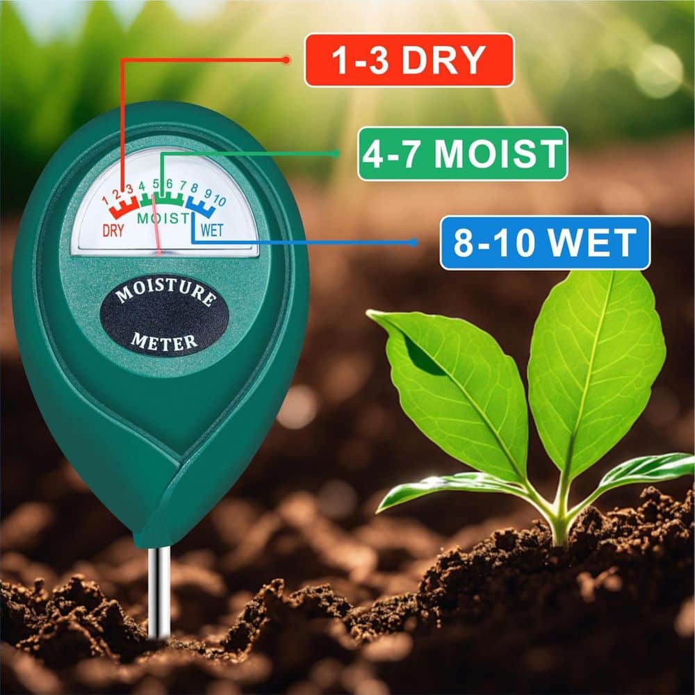 Soil Moisture Meter-Plant Water Monitor Hygrometer Sensor for Indoor & Outdoor Gardening, No Batteries Required-7 in. - Hercitys