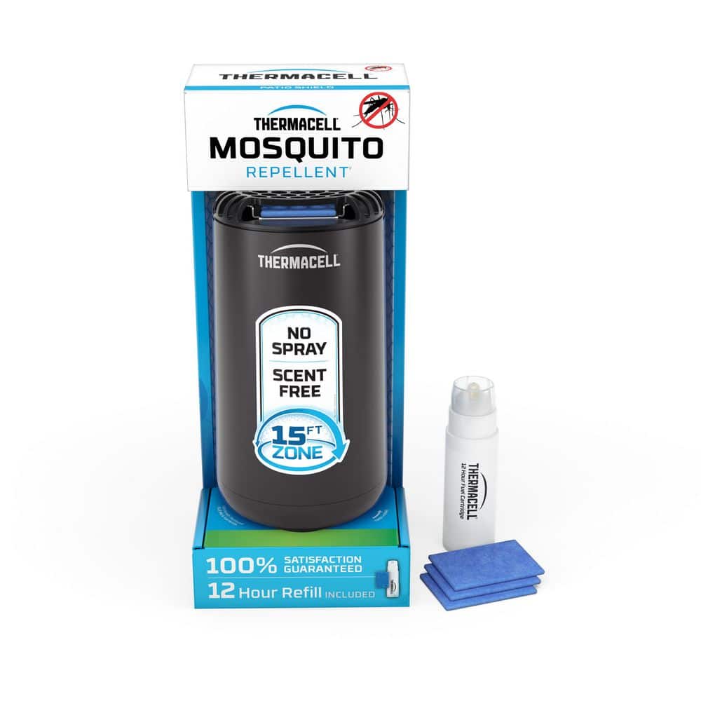 Outdoor Mosquito Repeller Patio Shield in Black 15 ft. Coverage and Deet Free - Hercitys