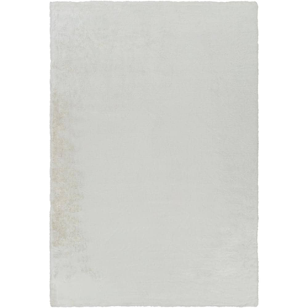 Bazaar Virtue Solid Cream 5 ft. x 7 ft. Area Rug - Hercitys