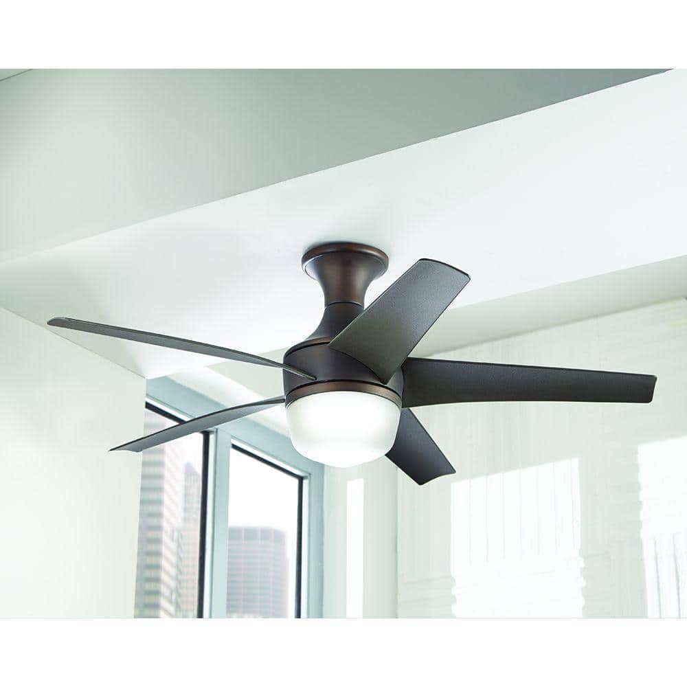 Tuxford 44 in. LED Indoor Mediterranean Bronze Ceiling Fan with Light Kit and Remote Control - Hercitys