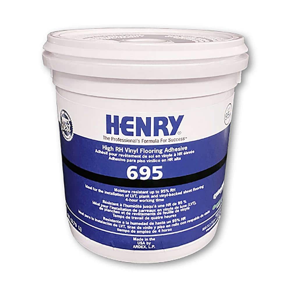 695 1-Gal. .5-1 Hour Dry Time High RH Vinyl Flooring Adhesive in beige - Hercitys