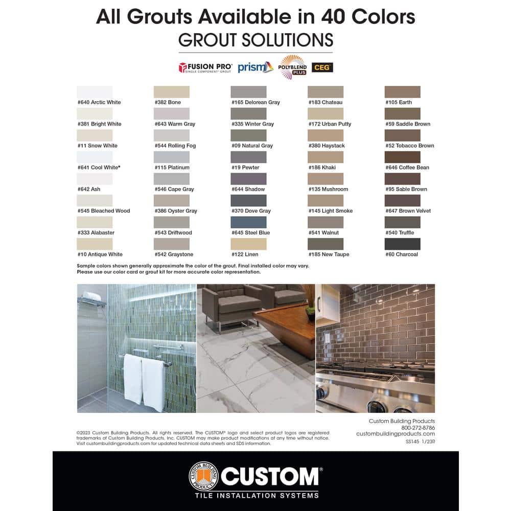 Grout Solutions Color Sample Kit – 40 Colors - Hercitys
