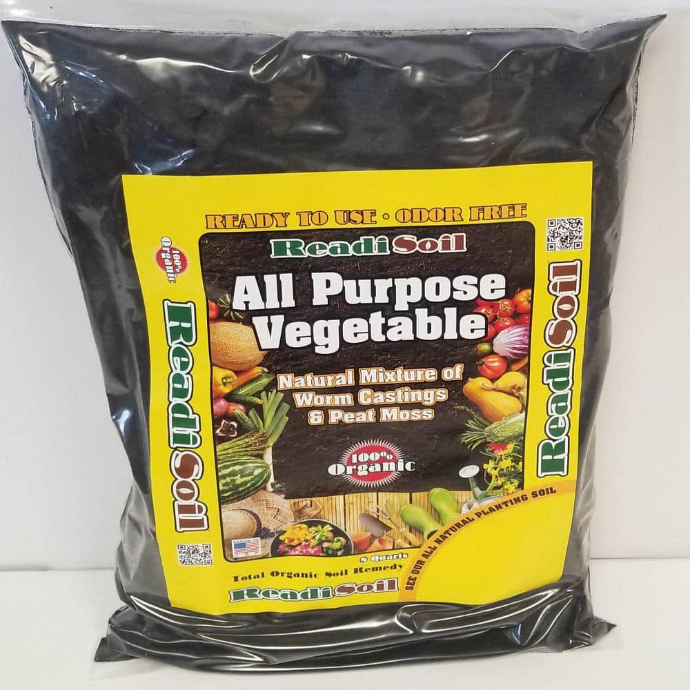 8 Qt. 100% Organic Worm Castings All Purpose Vegetable Blend - Hercitys