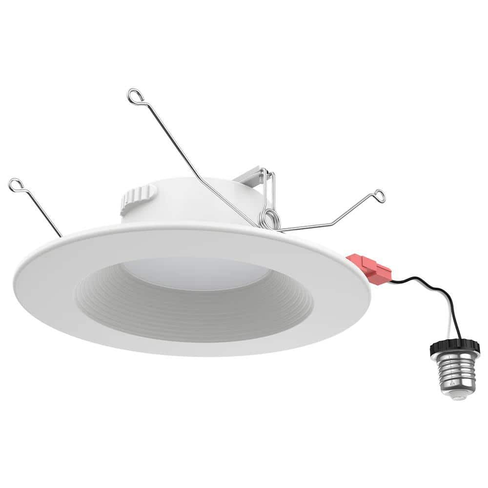 Aptive 7.36 in. Integrated LED Flush Mount Downlight 5000K Adjustable CCT Dimmable (12-Pack) - Hercitys