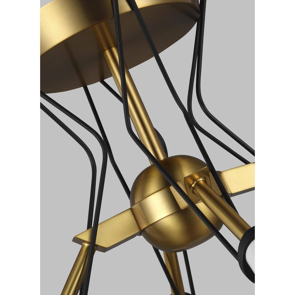 Piro 10.125 in. 4-Light Burnished Brass Flush Mount - Hercitys