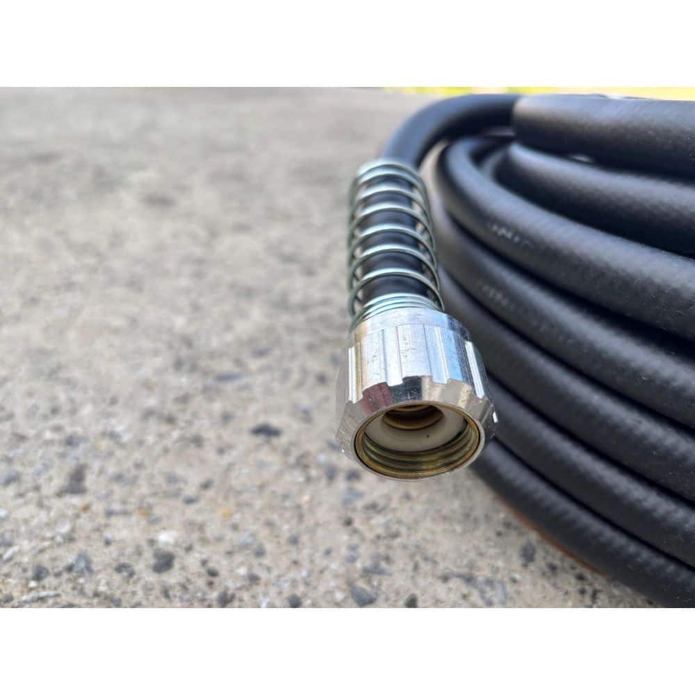 High-Performance 5/8 in x 100 ft. Kink Resistant, Black Durable Contractor Garden Hose - Hercitys