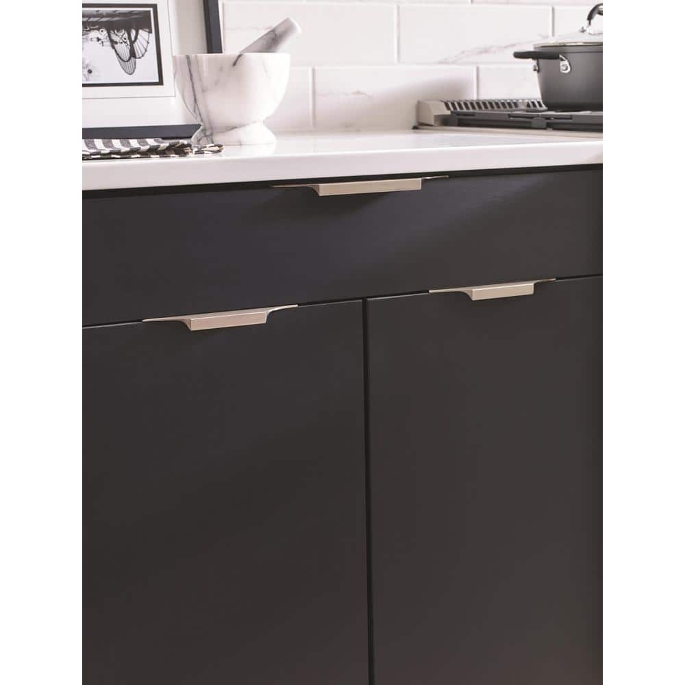 Extent 4-9/16 in. (116mm) Modern Satin Nickel Cabinet Edge Pull - Hercitys