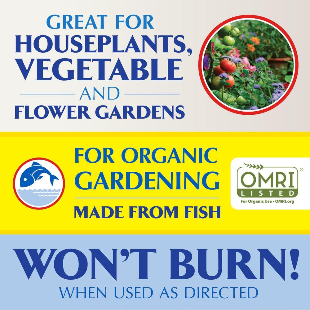 640 oz. (5 gal.) Organic Gardening Liquid Fish Emulsion Plant Food Fertilizer Concentrate 5-1-1 - Hercitys