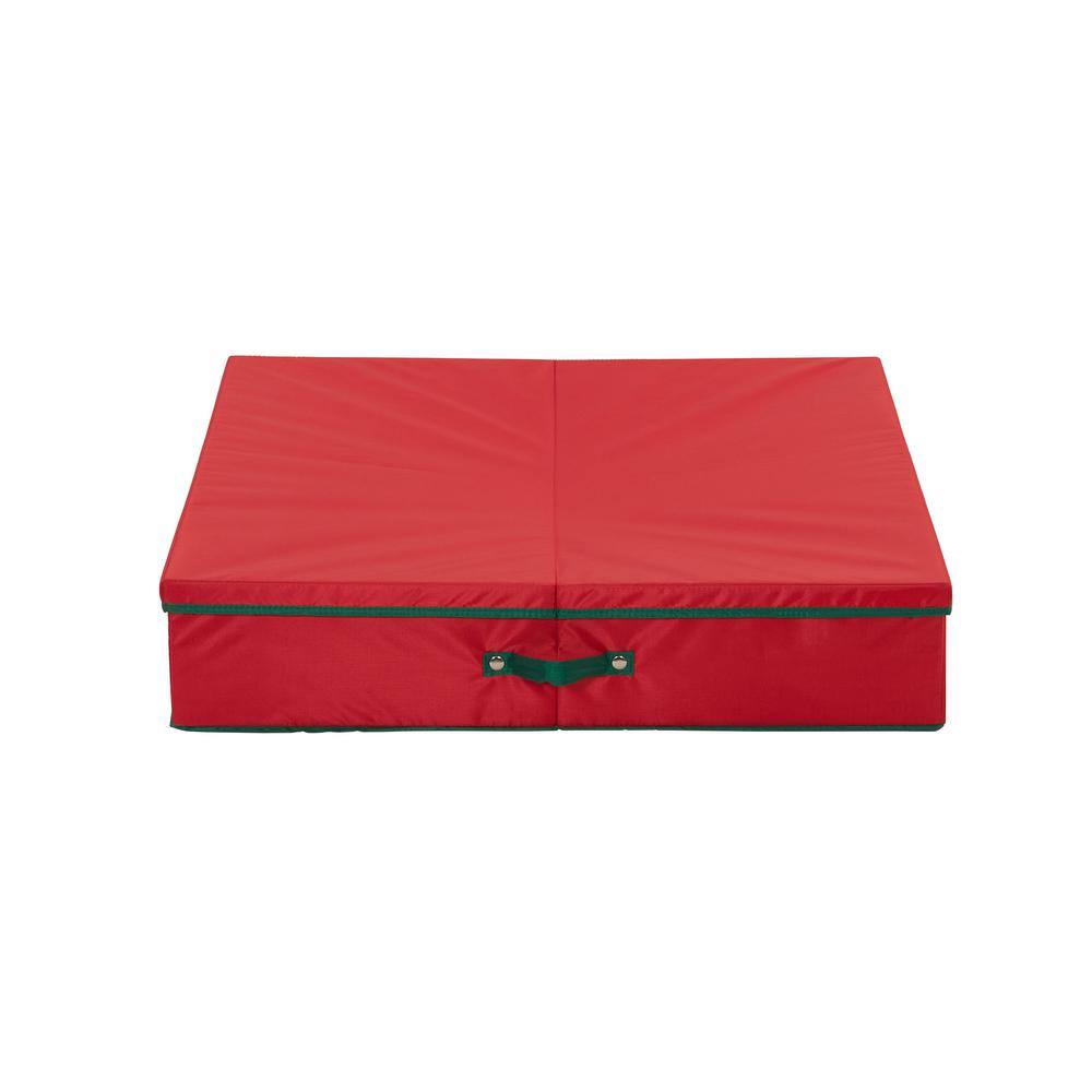 Red and Green Storage Box For Wreaths Up to 30 in. Artificial - Hercitys