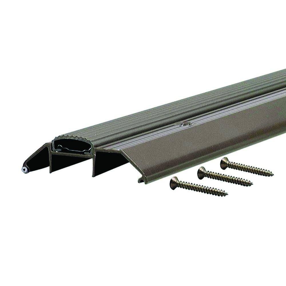 Deluxe Low 3-3/4 in. x 29 in. Bronze Aluminum Threshold with Vinyl Seal - Hercitys