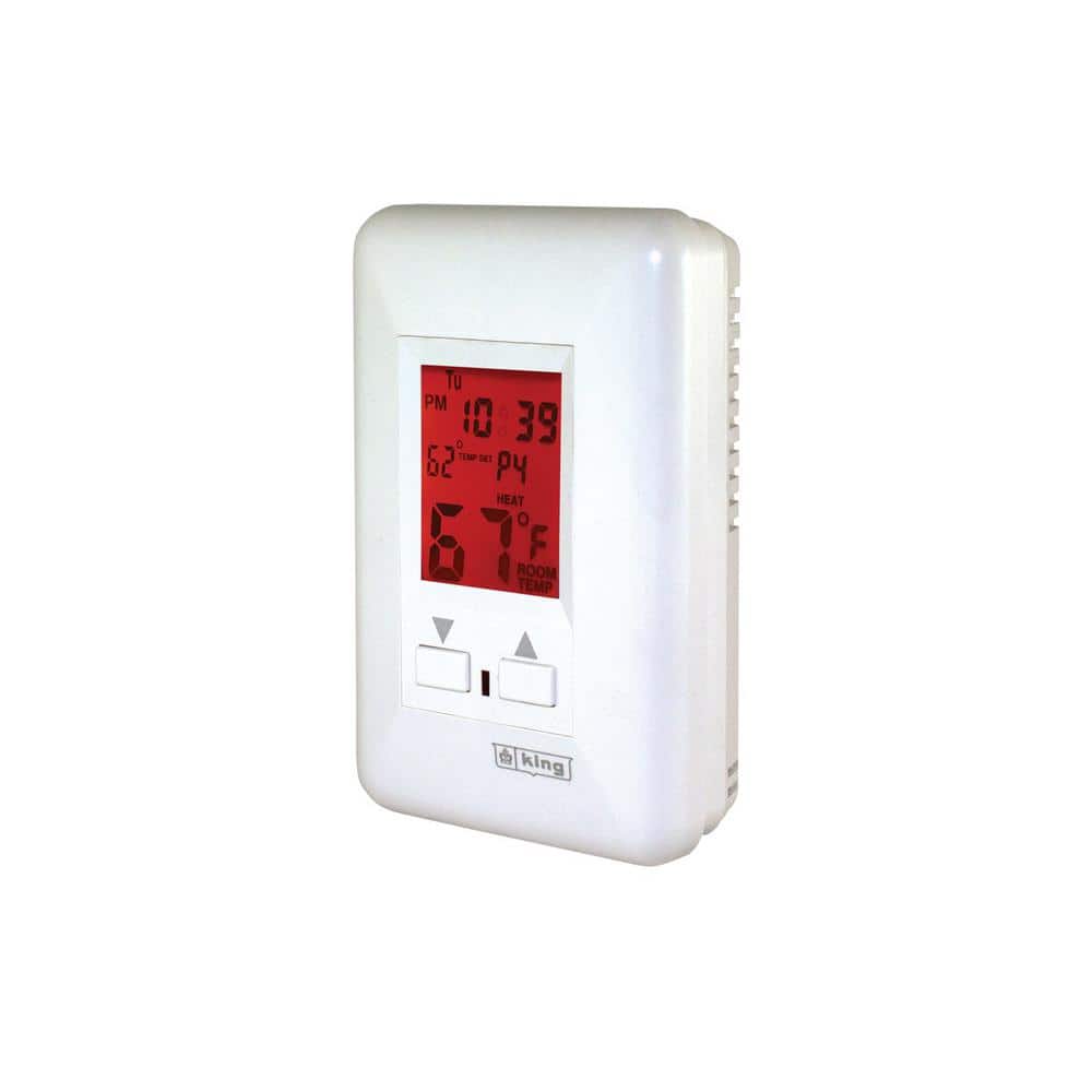 Thermostat Electronic 7-Day Programmable 208/240-Volt 22 Amp Single Pole - Hercitys
