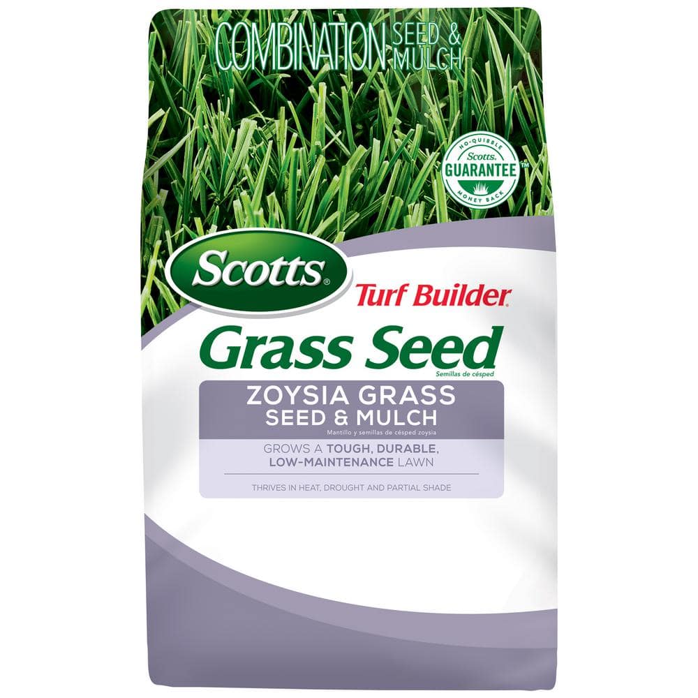 Turf Builder 5 lbs. Grass Seed Zoysia Grass Seed & Mulch Grows a Tough, Low-Maintenance Lawn - Hercitys