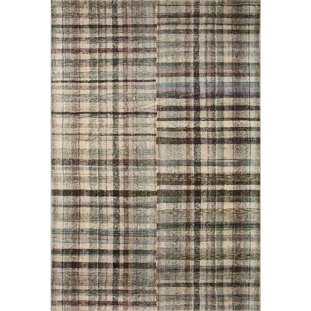 Chris Loves Julia Humphrey Forest/Multi 5 ft. x 7 ft. Modern Farmhouse Plaid Area Rug - Hercitys