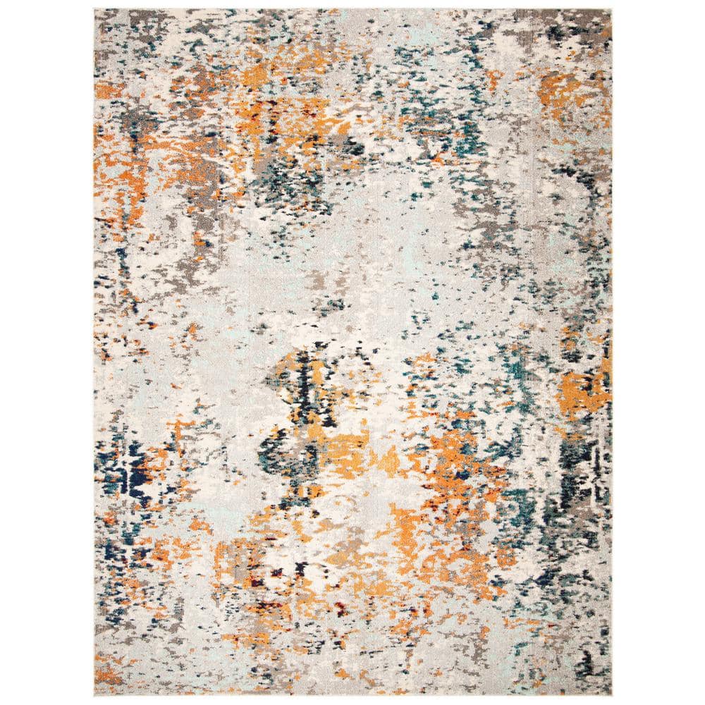Madison Gray/Beige 9 ft. x 12 ft. Geometric Area Rug - Hercitys