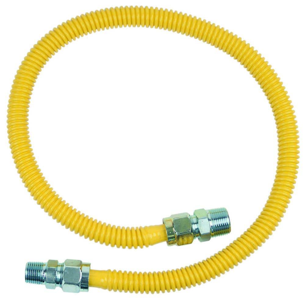 ProCoat 3/4 in. MIP x 1/2 in. MIP x 36 in. Stainless Steel Gas Connector 5/8 in. O.D. (125,000 BTU) - Hercitys