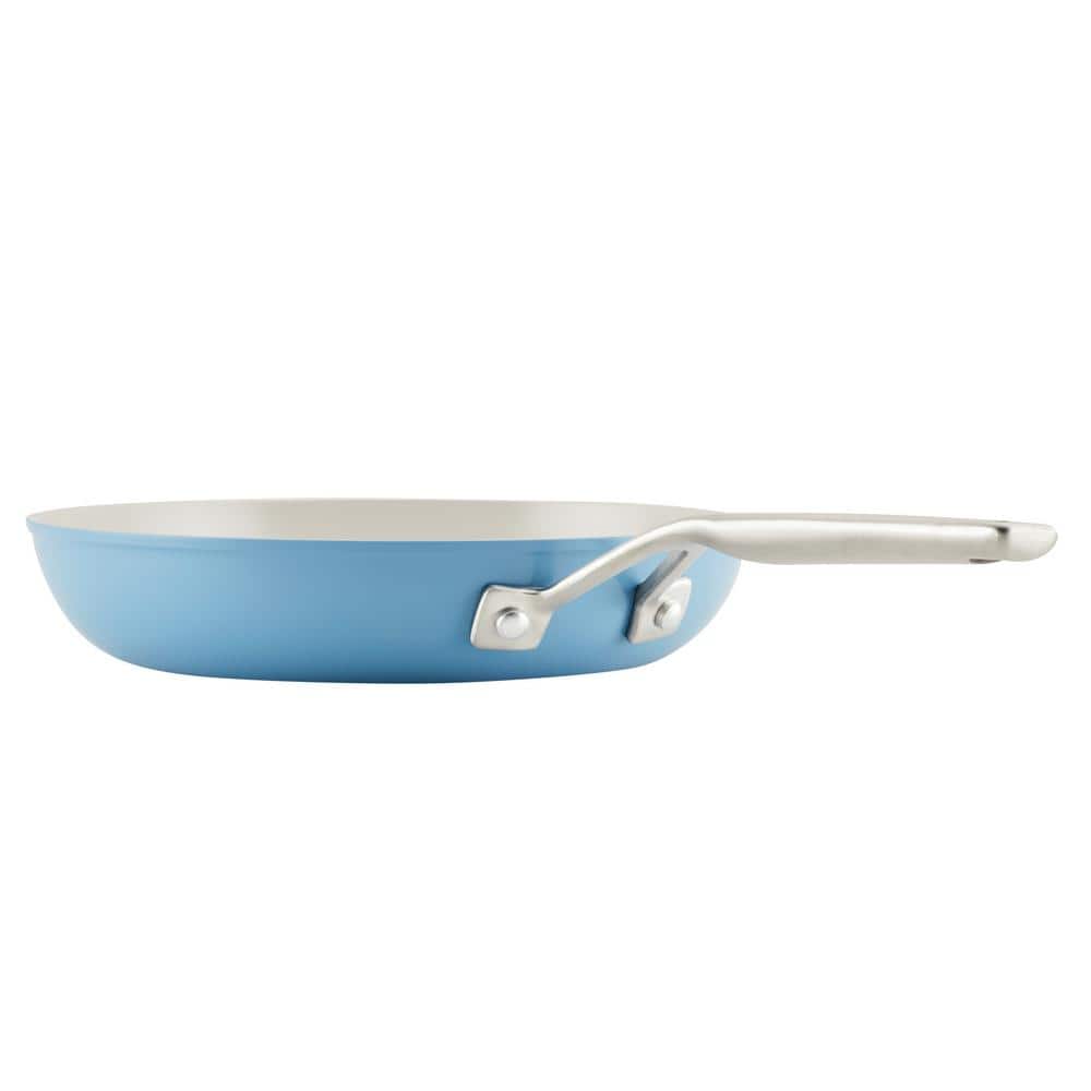 Hard Anodized Ceramic 10 in. Hard Anodized Aluminum Nonstick Frying Pan, Blue Velvet - Hercitys