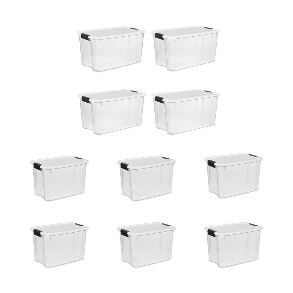 70 & 30 Quart Ultra Latch Storage Container Box and Lid (4 & 6 Pack) - Hercitys