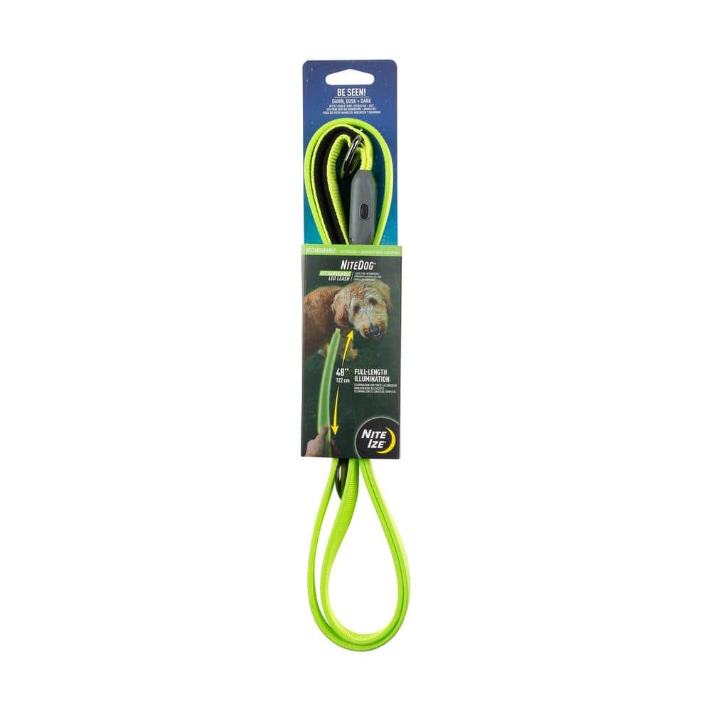 NiteDog Rechargeable LED Leash – Lime/Green LED - Hercitys