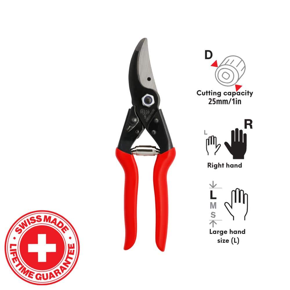 F5 8.9 in. Pruner All Steel Construction with 1 in. Cut Capacity, Contractor Grade - Hercitys