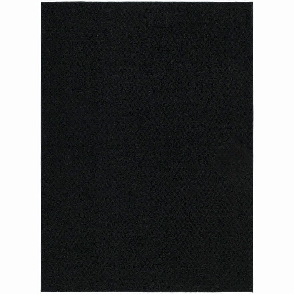 Town Square Black 5 ft. x 7 ft. Area Rug - Hercitys