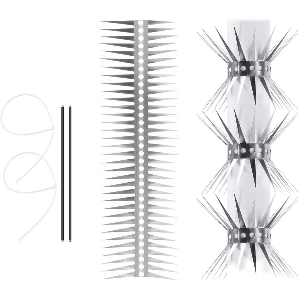 Stainless Steel Bird Spikes for Pigeons Raccoons and Snakes – 20 in. Deterrent Defender - Hercitys