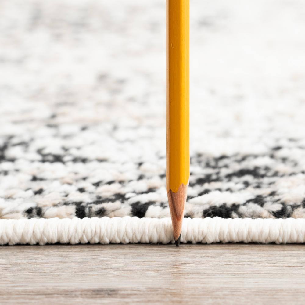 Alpha Beige 9 ft. x 12 ft. Abstract Indoor Area Rug - Hercitys