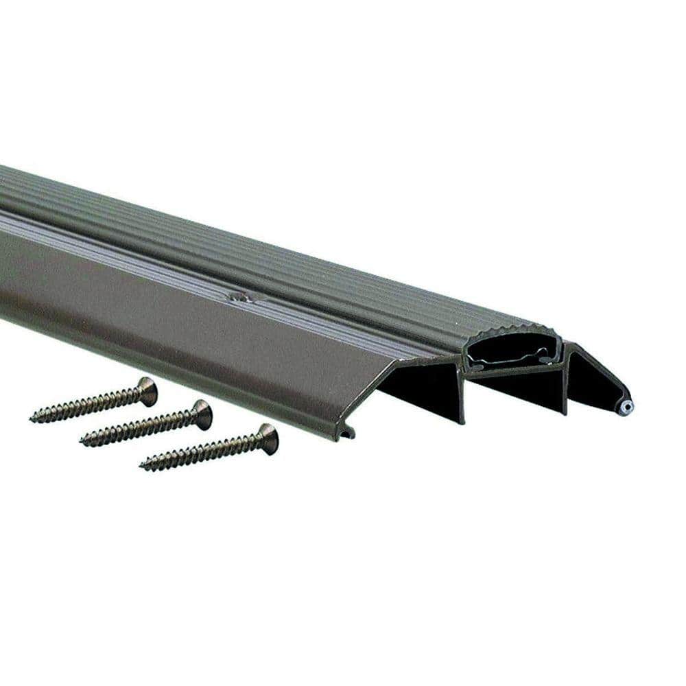 Deluxe High 3-3/4 in. x 96 in. Bronze Aluminum Threshold with Vinyl Seal - Hercitys