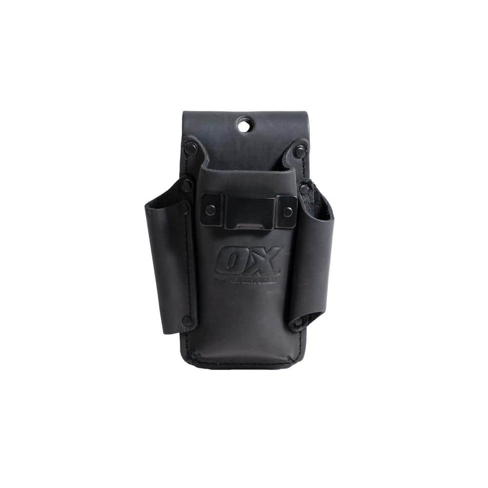 OX Ultimate Leather & Nylon Tape Measure / Knife / Pencil Holder Tool Pouch w/ Kevlar Reinforcement - Hercitys