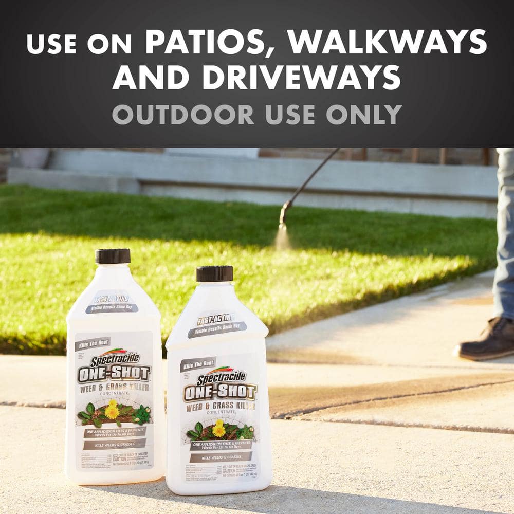 One Shot Weed and Grass Killer 40oz Concentrate Kills the Root - Hercitys
