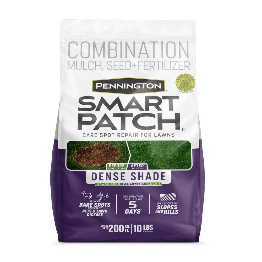 Smart Patch Dense Shade 10 lb. 200 sq. ft. Grass Seed Bare Spot Repair with Mulch and Fertilizer - Hercitys